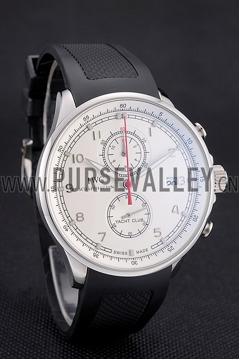 IWC Portugieser Yacht Club White Dial Stainless Steel Case Black Rubber Strap