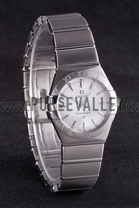 Omega Constellation Grey Dial Stainless Steel Band 621458