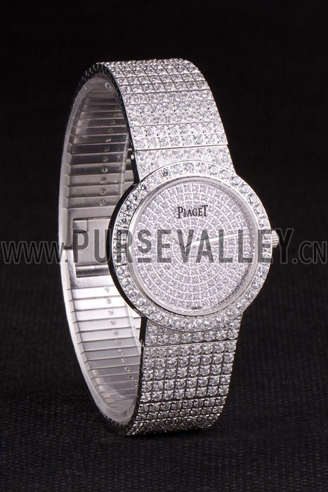 Piaget Swiss Limelight Diamonds Encrusted Stainless Steel Watch 80297