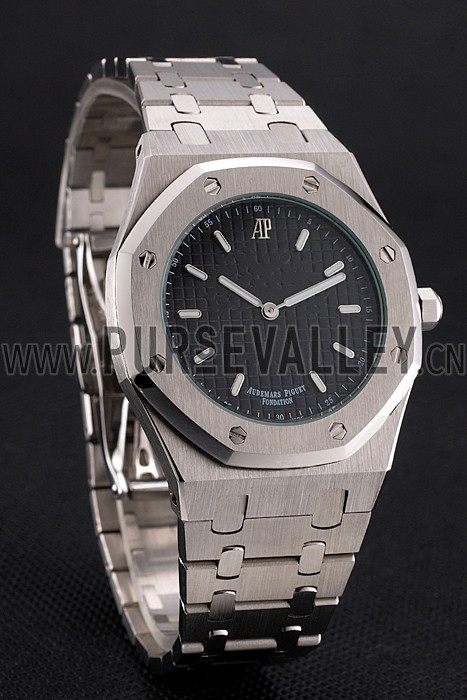 Audemars Piguet Royal Oak Fondation Black Dial Stainless Steel Case And Bracelet