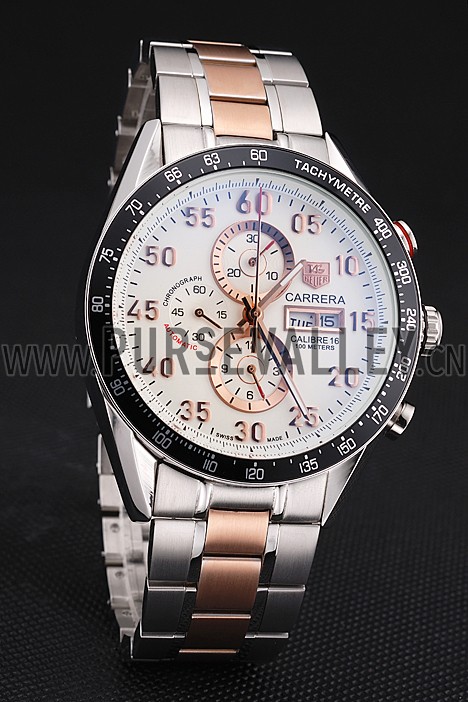 Tag Heuer Carrera Rose Gold and Stainless Steel Bracelet 801440