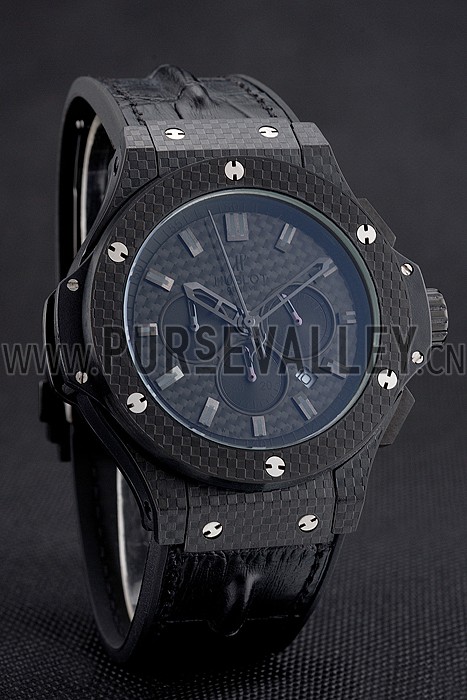 Hublot Big Bang Carbon Dial Carbon Case And Bezel Black Rubber Strap 622773