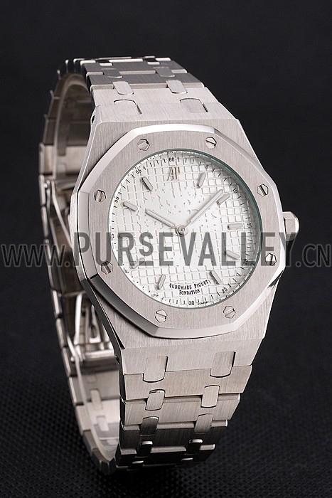Audemars Piguet Royal Oak Fondation White Dial Stainless Steel Case And Bracelet