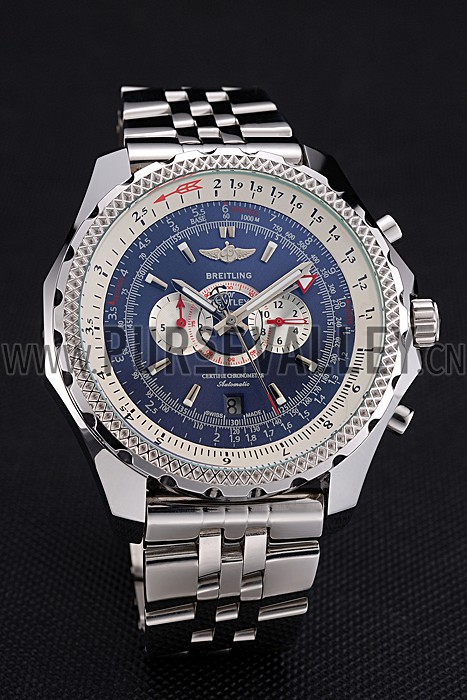 Breitling Bentley Supersports Blue Dial Stainless Steel Case And Bracelet 622221