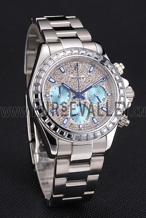 Rolex Daytona Diamond Dial And Bezel Stainless Steel Case And Bracelet