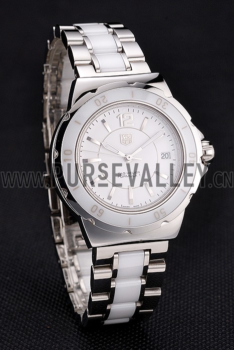 Tag Heuer Formula 1 White Ceramic Bezel White Dial