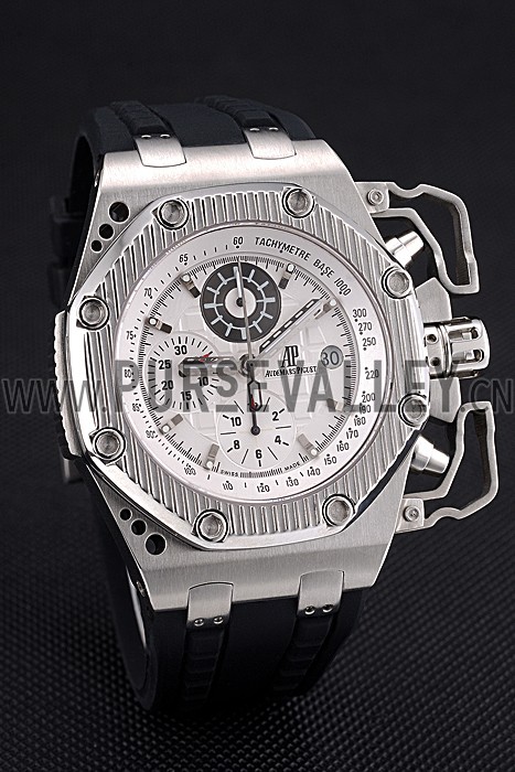 Swiss Audemars Piguet Royal Oak Offshore Survivor White Dial Stainless Steel Case Black Rubber Strap 622859