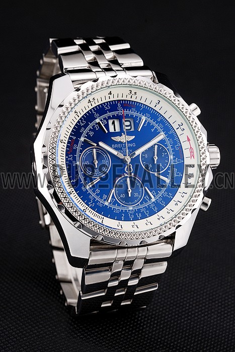 Breitling Bentley 6.75 Speed Blue Dial Stainless Steel Case And Bracelet 622214