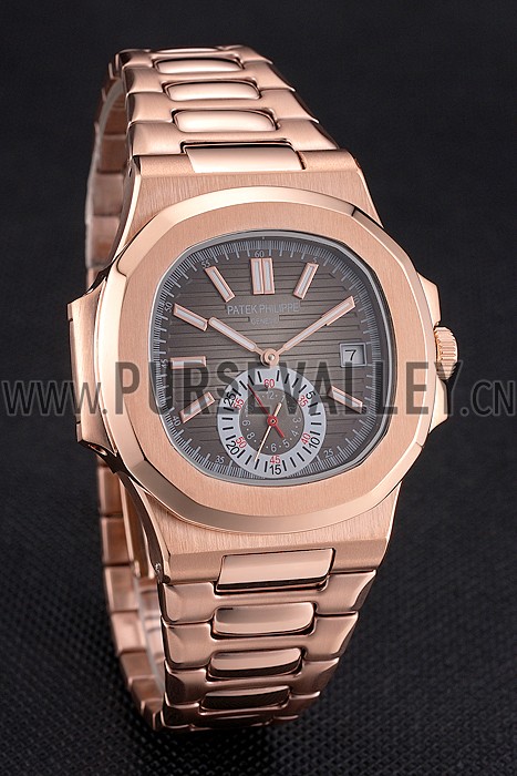 Patek Philippe Nautilus Gray Dial Rose Gold Case And Bracelet