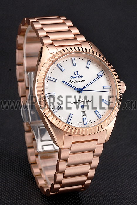 Omega Globemaster White Dial Rose Gold Case And Bracelet