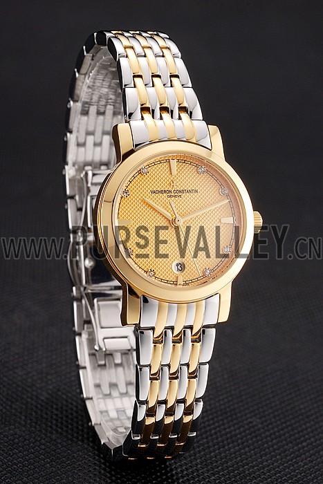 Vacheron Constantin Fine Gold Dial With Diamonds Gold Case Two Tone Bracelet