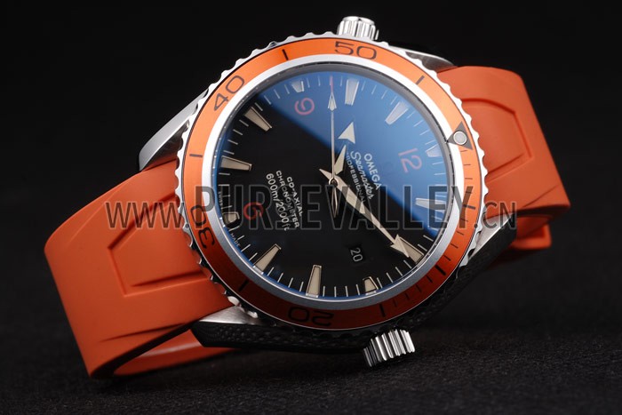 Omega Swiss Seamaster Planet Ocean Big Size Orange Strap