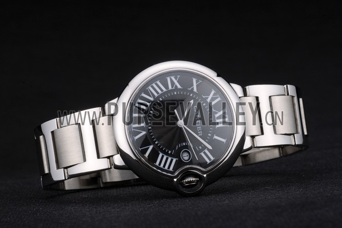 Cartier Ballon Bleu 42mm Black Dial Stainless Steel Case And Bracelet