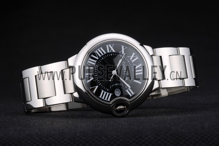 Cartier Ballon Bleu 38mm Black Dial Stainless Steel Case And Bracelet