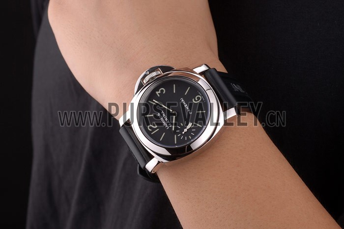 Panerai Luminor Black Rubber Bracelet Watch Replica 4566