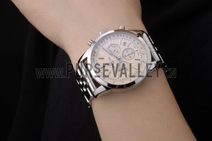 Breitling Transocean White Dial Stainless Steel Strap