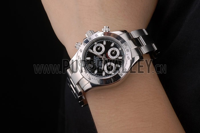 Rolex Daytona Lady Stainless Steel Case Black Dial Tachymeter