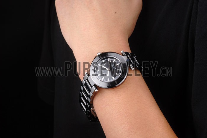 Cartier Pasha 43mm Black Dial Black Ceramic Case Rubber Bracelet