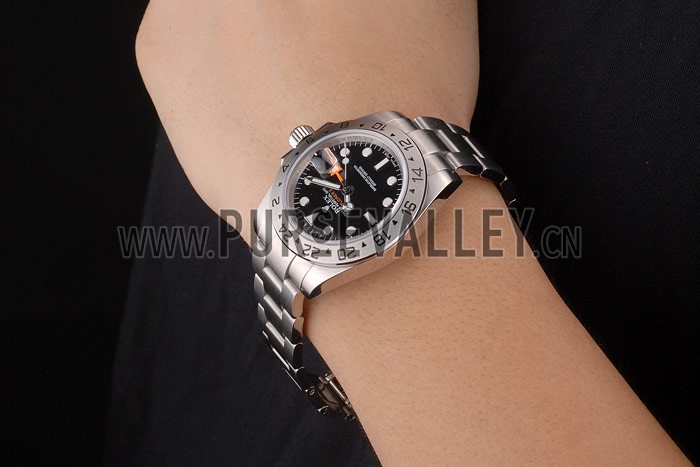 Rolex Explorer Stainless Steel Bezel Black Dial Tachymeter