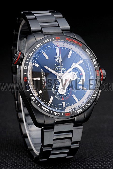 Tag Heuer Carrera Black Stainless Steel Case Black Dial 98243