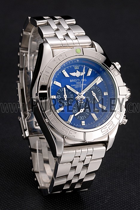 Breitling Chronomat 44 Blue Dial with Black Subdials Stainless Steel Bracelet 622508