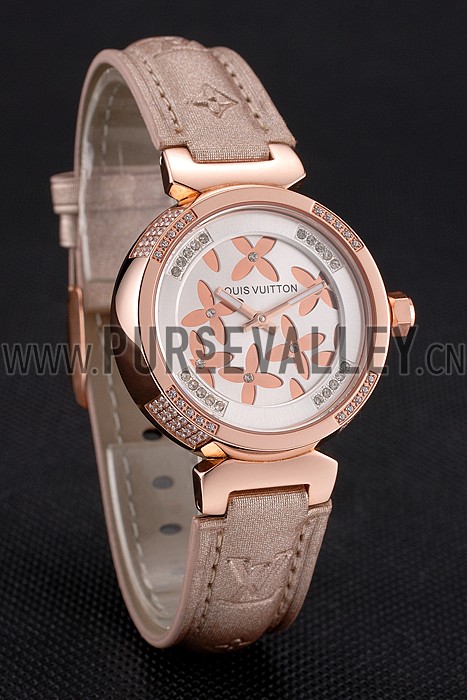 Louis Vuitton Tambour Bijou Red Gold Watch