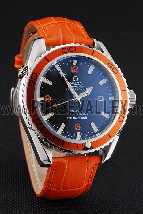 Omega Seamaster Planet Ocean Co-axial Orange Case Black Dial 98100