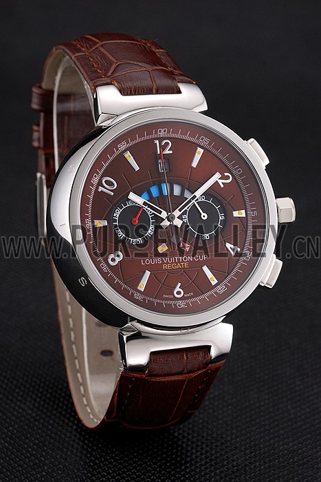 Louis Vuitton Tambour LV Cup Brown Dial Watch 2165-295