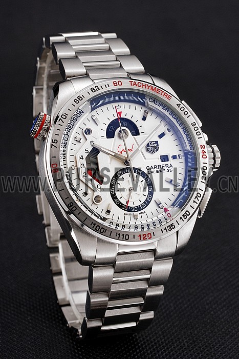 Tag Heuer Carrera Calibre 36 Stainless Steel Strap White Dial 7926