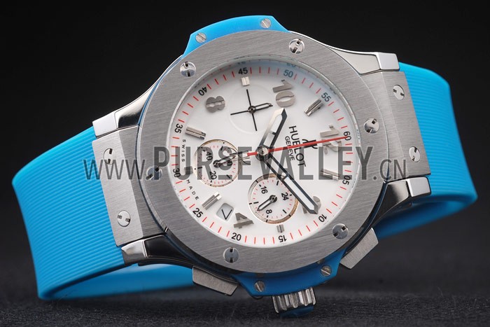 Hublot Big Bang Blue Strap White Dial Watch