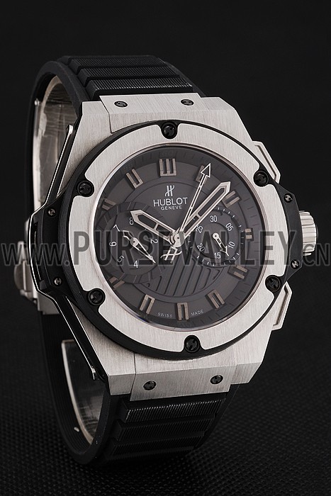 Swiss Hublot King Power Stainless Steel with Rubber Band shb11 621404