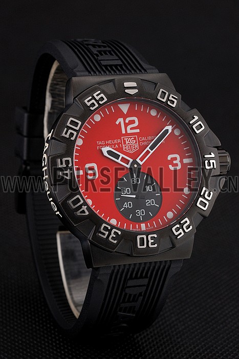 Tag Heuer Formula One Grande Date Red Dial Rubber Bracelet 622277
