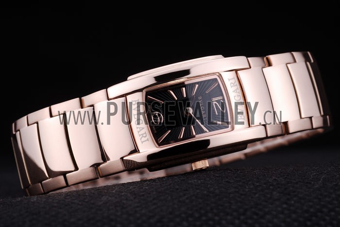 Bvlgari Assioma D 20mm Black Dial Rose Gold Case And Bracelet