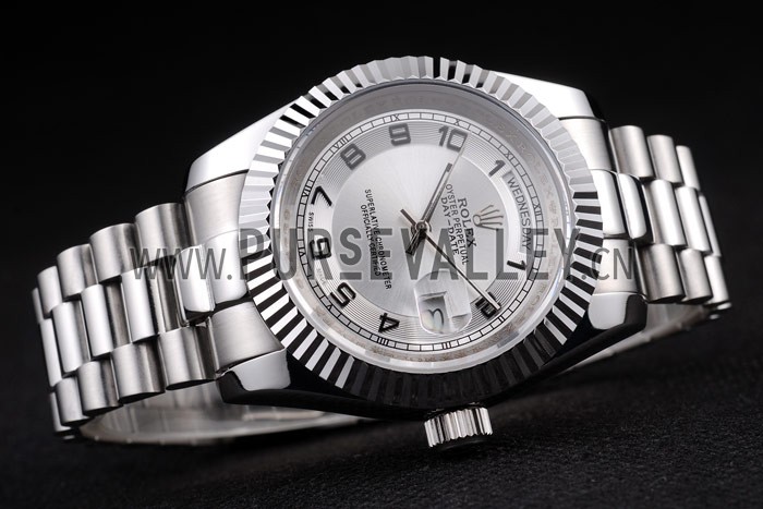 Rolex Day-Date Polished Stainless Steel White Dial