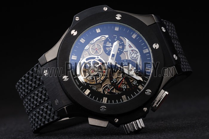 Hublot King Power Tourbillon Black Strap Black Dial