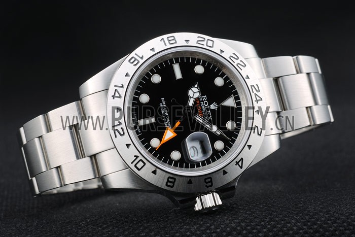 Rolex Explorer Stainless Steel Bezel Black Dial Tachymeter