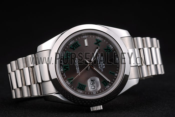 Rolex DateJust Grey Dial Stainless Steel Strap 41982