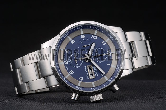 Mido Multifort Stainless Steel Bezel Navy Dial 80282
