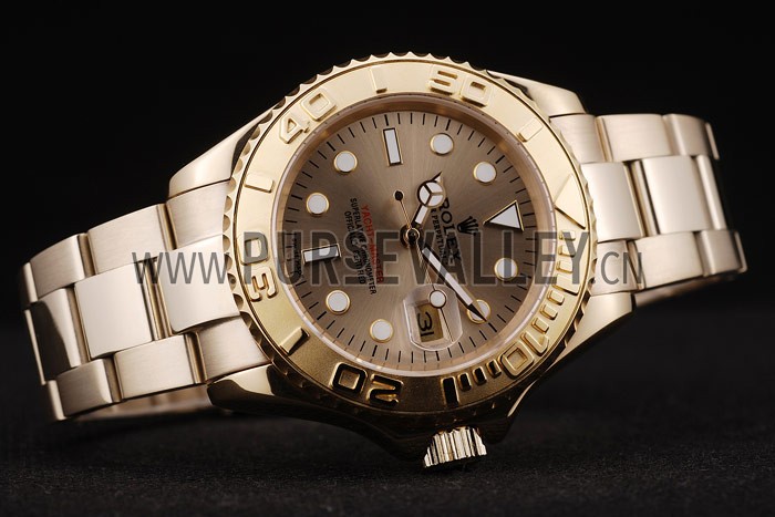 Rolex Yacht Master Gold Tachymeter Gold Dial 98232