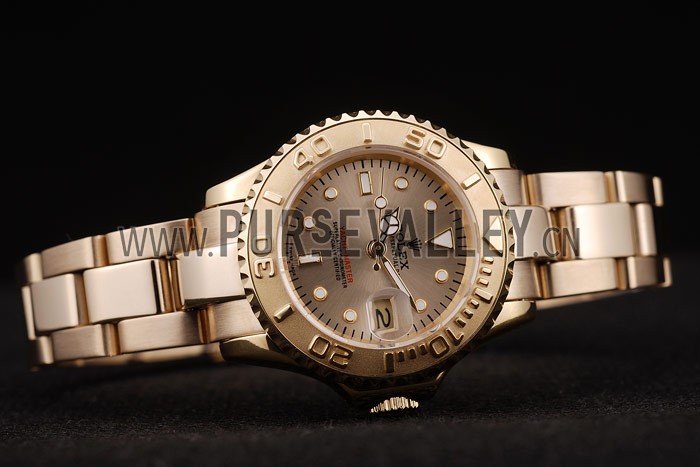 Rolex Yacht Master Gold Tachymeter Gold Dial 98233