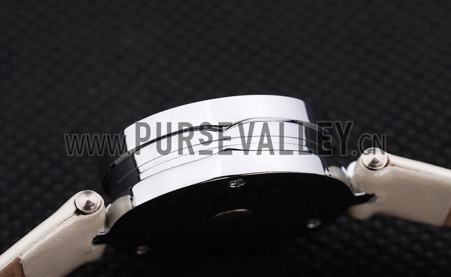 Bvlgari B.ZERO1 25mm White Dial Stainless Steel Case And Bezel Ivory Leather Bracelet