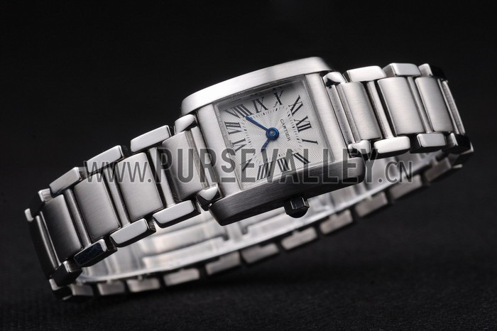 Cartier Tank Francaise 20mm White Dial Stainless Steel Case And Bracelet
