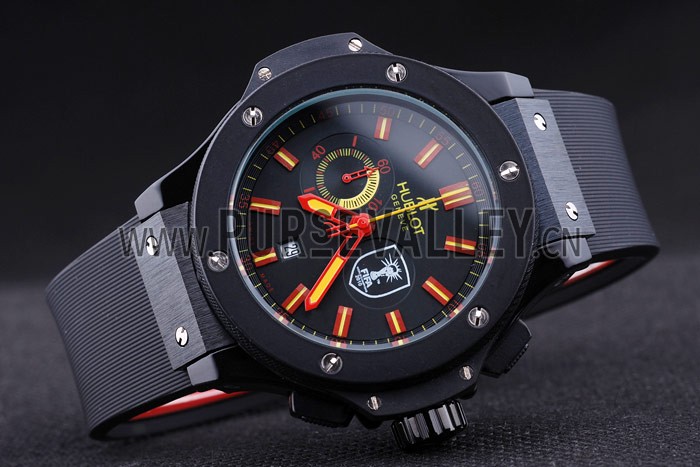 Hublot Limited Edition Ayrton Senna Black Dial Watch Red Hands