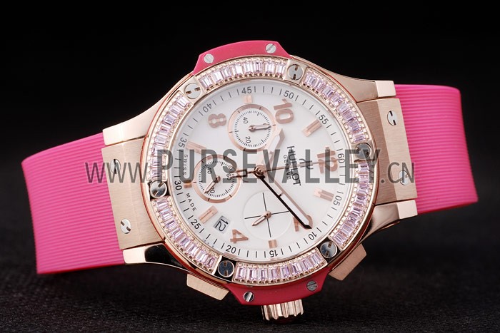 Hublot Big Bang Tutti Frutti Pink Strap Gold Dial