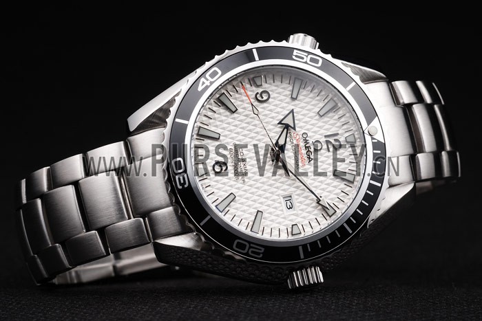 Omega Seamaster Planet Ocean Co-axial Black Case White Dial