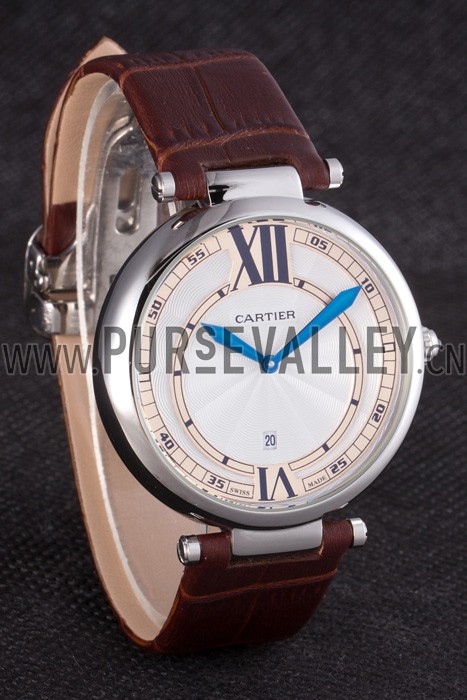 Cartier Ballon Bleu Brown Leather Strap 621448