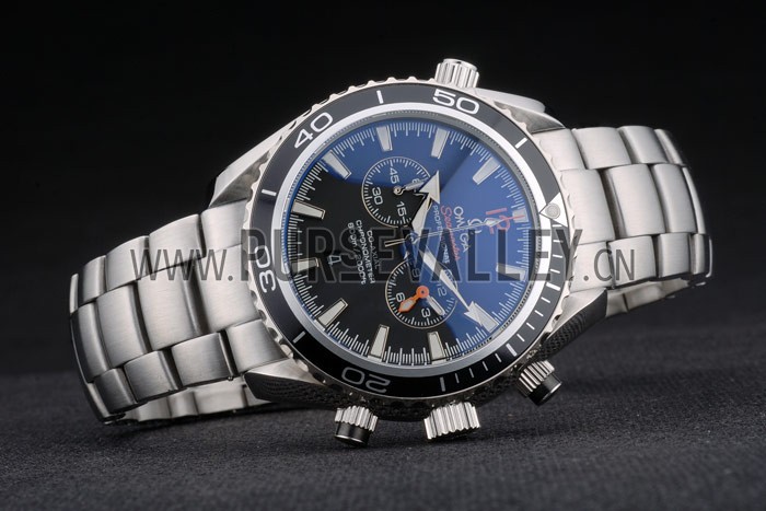 Omega Seamaster Planet Ocean Black Tachymeter Black Dial Stainless Steel Strap 80240
