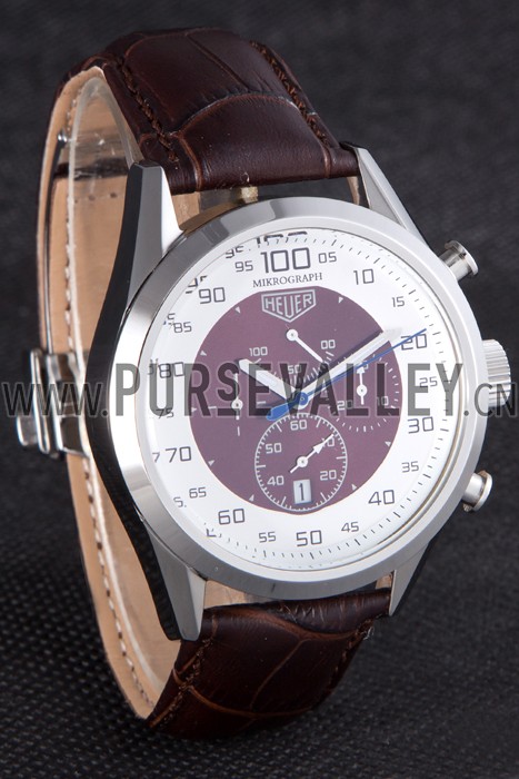 Tag Heuer Carrera Mikrograph Limited Edition Brown Leather Strap 7916