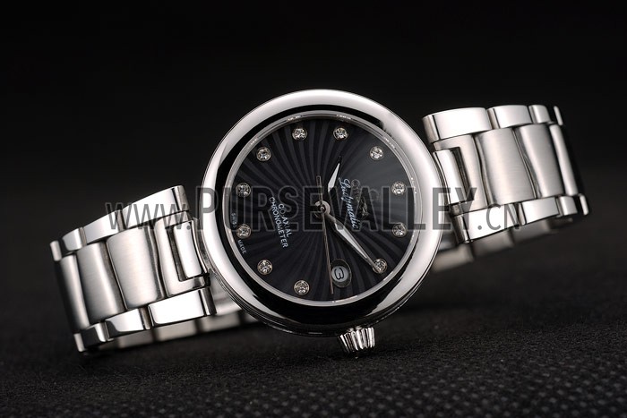 Omega DeVille Ladymatic Stainless Steel Strap Black Dial