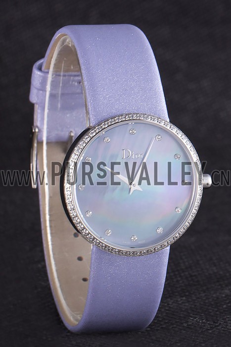 La D de Dior Lavender Rubber Strap with Lavender Dial 621509